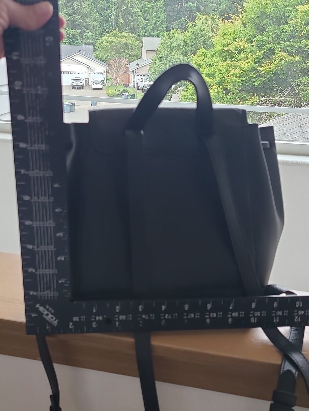 Kate Spade New York Black Leather Drawstring Backpack - Picture 10 of 11